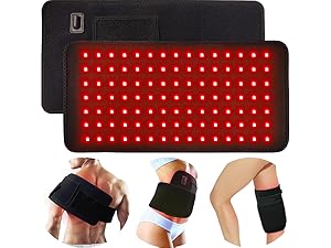 Red Light Therapy Pad for Body Back Knee Shoulder Hands Feet Portable 660nm 850nm Home Use 3 Chips in 1 Infrared Wrap Belt Gift for Women Me
