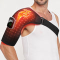 Red Light Therapy for Shoulder with Vibration Massage, 660nm 850nm Near Infrared Light Therapy Shoulder Wrap, 5000mAh Cordless Heated Should