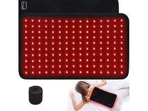 Red Light Therapy Pad for Body Back Knee Shoulder Hands Feet Portable 660nm 850nm Home Use 3 Chips in 1 Infrared Wrap Belt Gift for Women Me