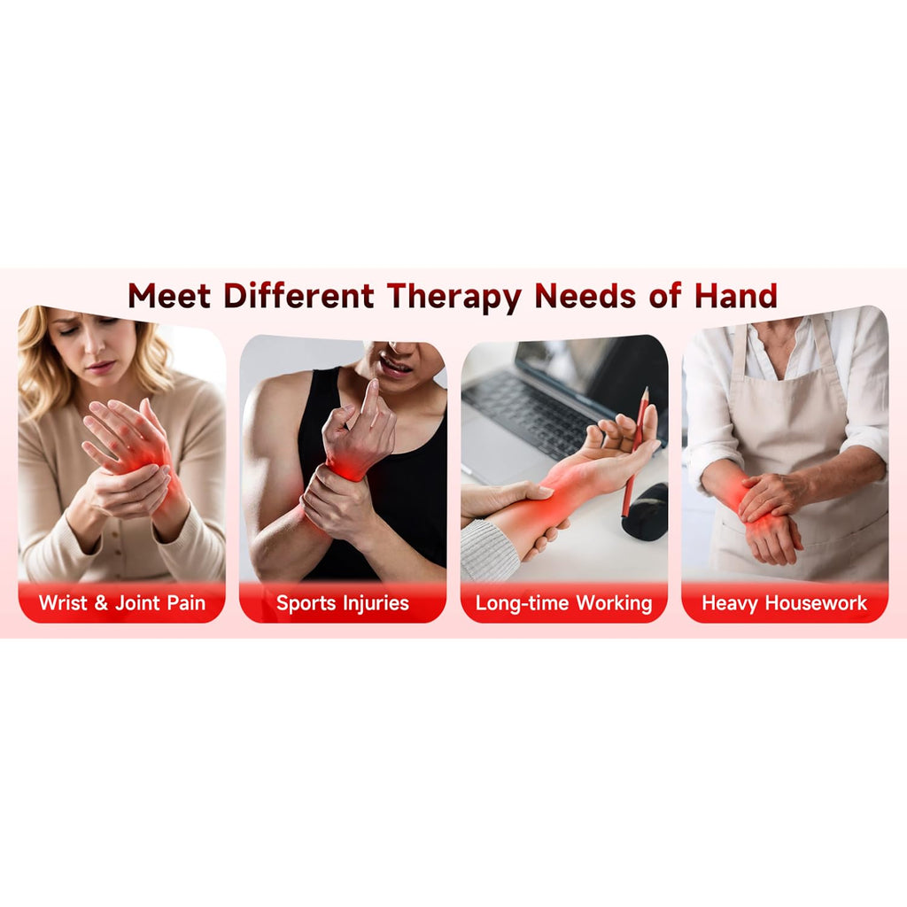 Cordless Red Light Therapy Glove for Hand, 5000mAh Rechargeable Dual-Sided 112 LEDs 660nm&850nm Infrared Light Therapy Device for Hand Finge