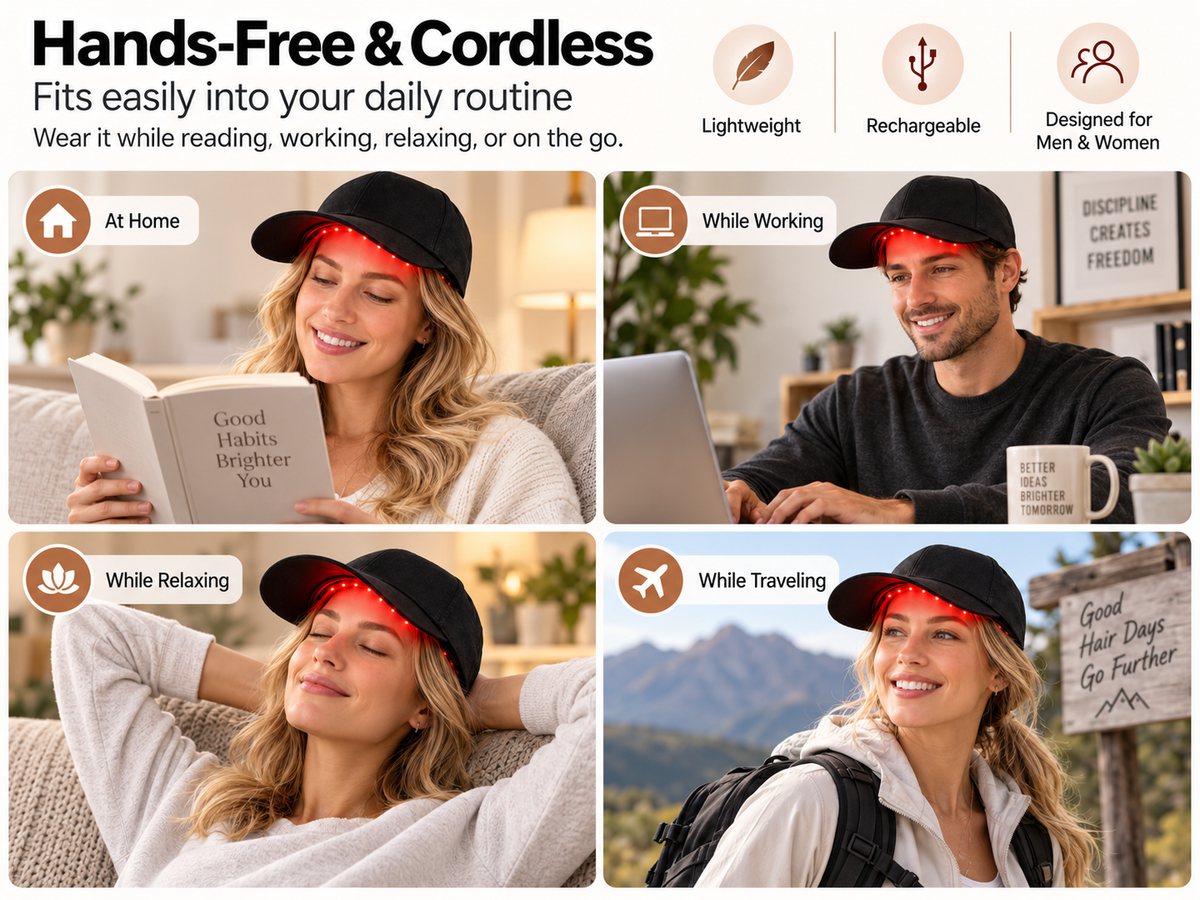 LumaPeak FLEX hands-free cordless daily routine
