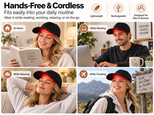 LumaPeak FLEX hands-free cordless daily routine