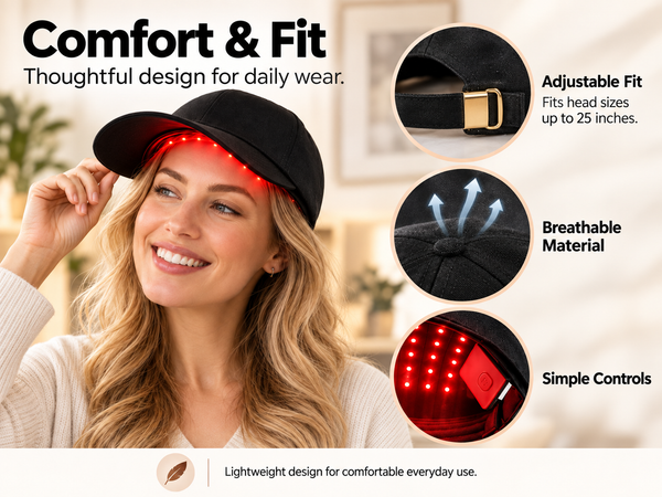 LumaPeak FLEX comfort adjustable fit breathable material controls