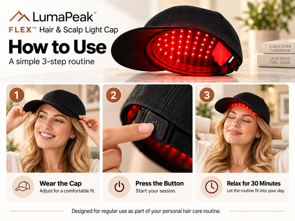 LumaPeak FLEX three step how to use guide