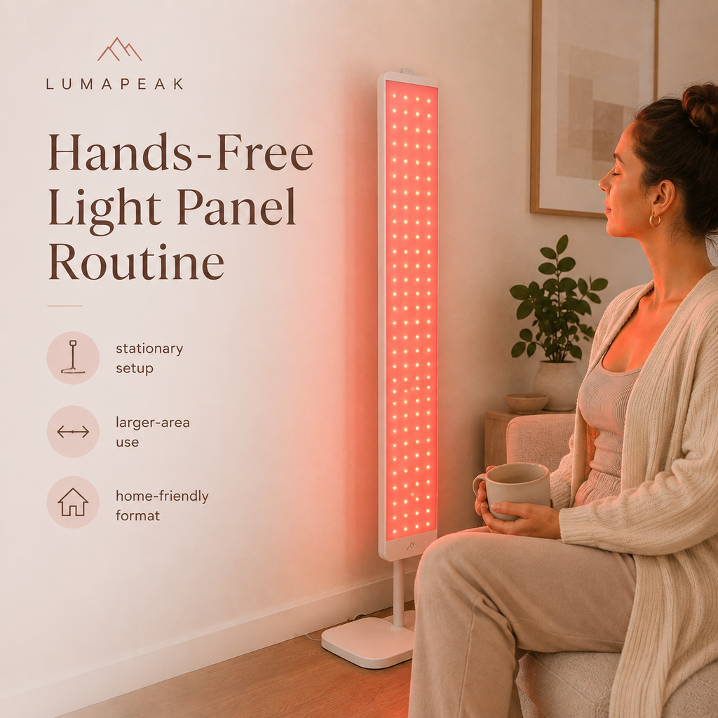 LumaPeak Beam Floor Panel hands-free at-home light routine