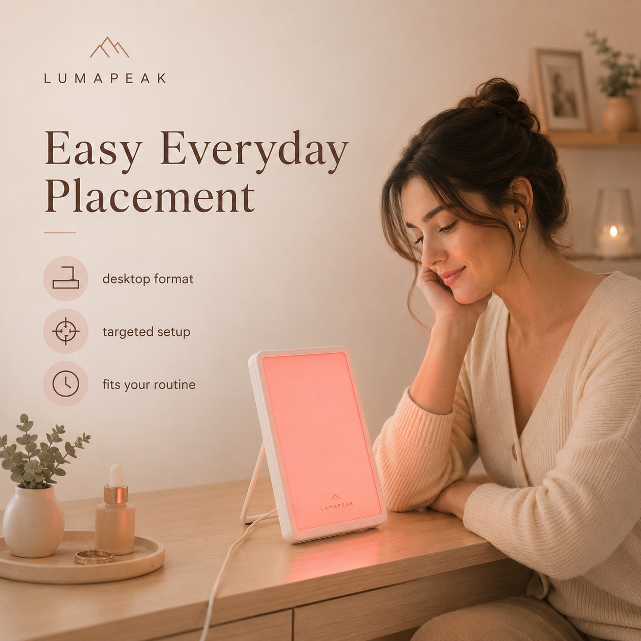 LumaPeak Beam Mini Panel easy everyday desktop placement