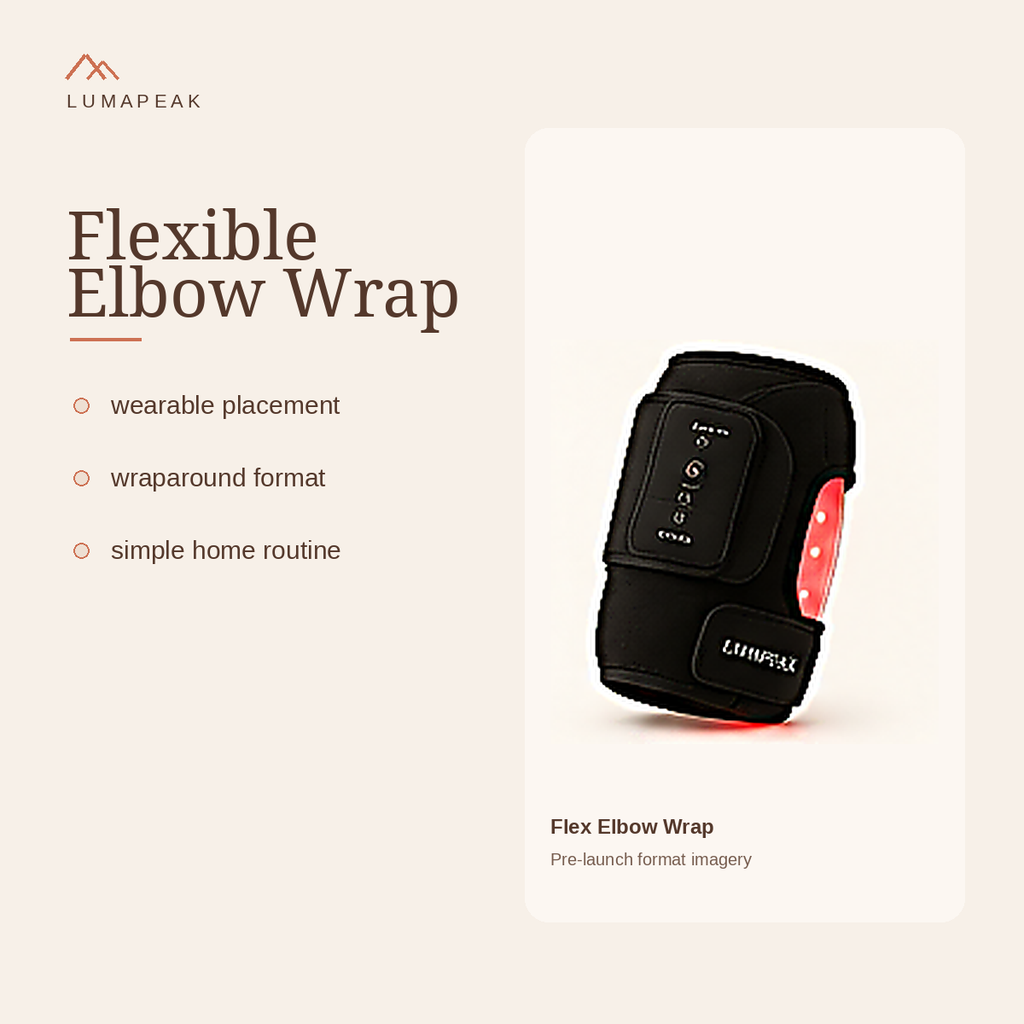 LumaPeak Flex Elbow Wrap wearable placement format