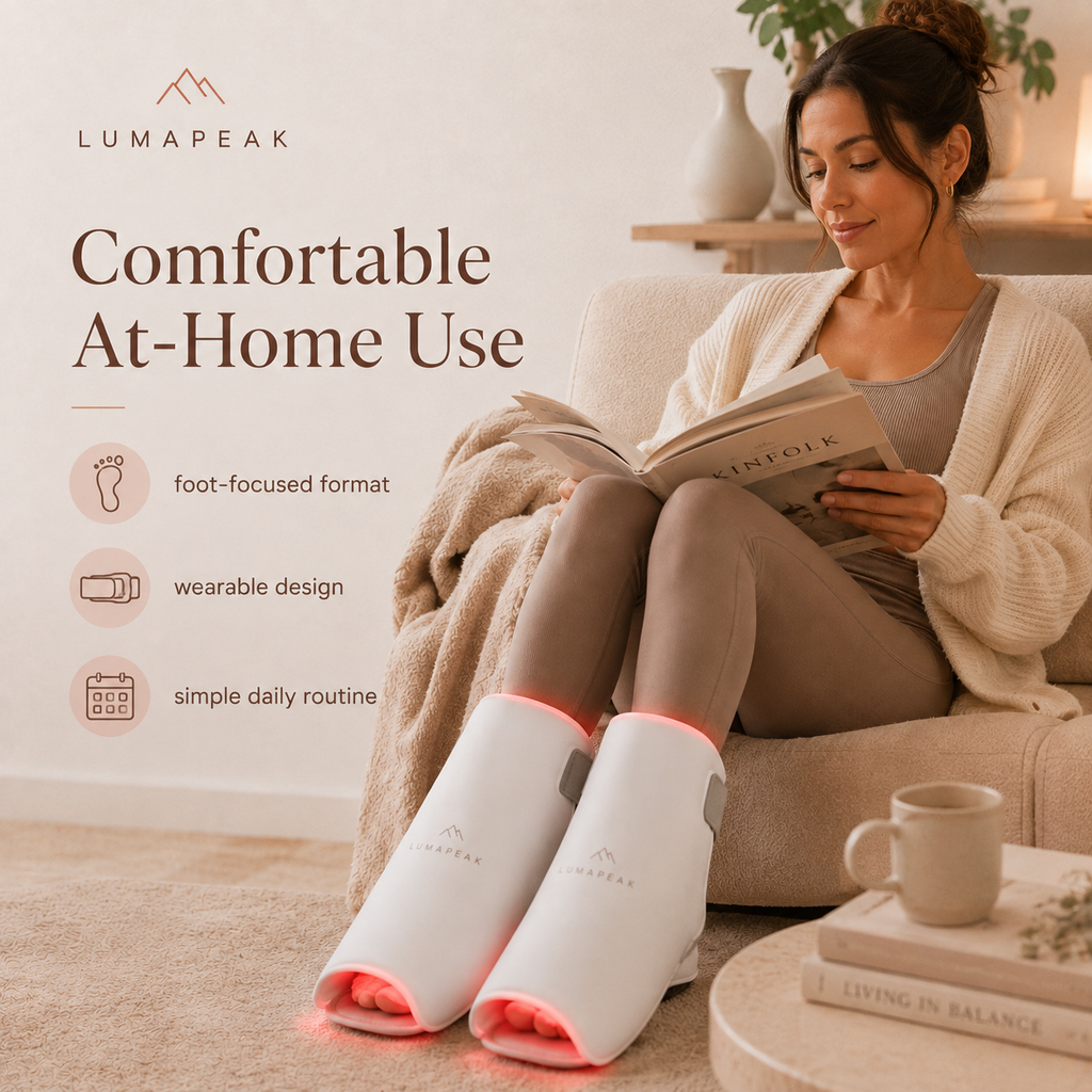 LumaPeak Flex Foot Boot comfortable at-home routine