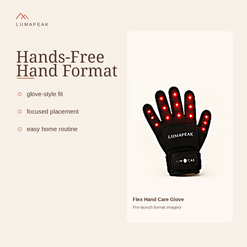 LumaPeak Flex Hand Care Glove hands-free wearable format