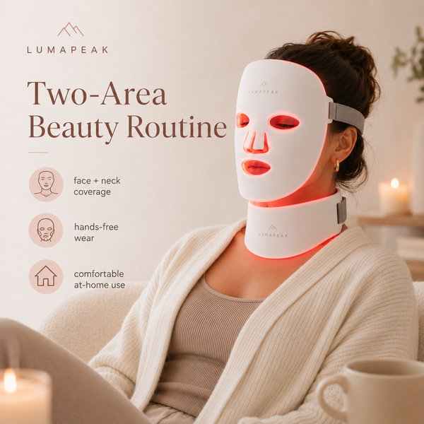 LumaPeak Glow Face and Neck Set hands-free at-home routine