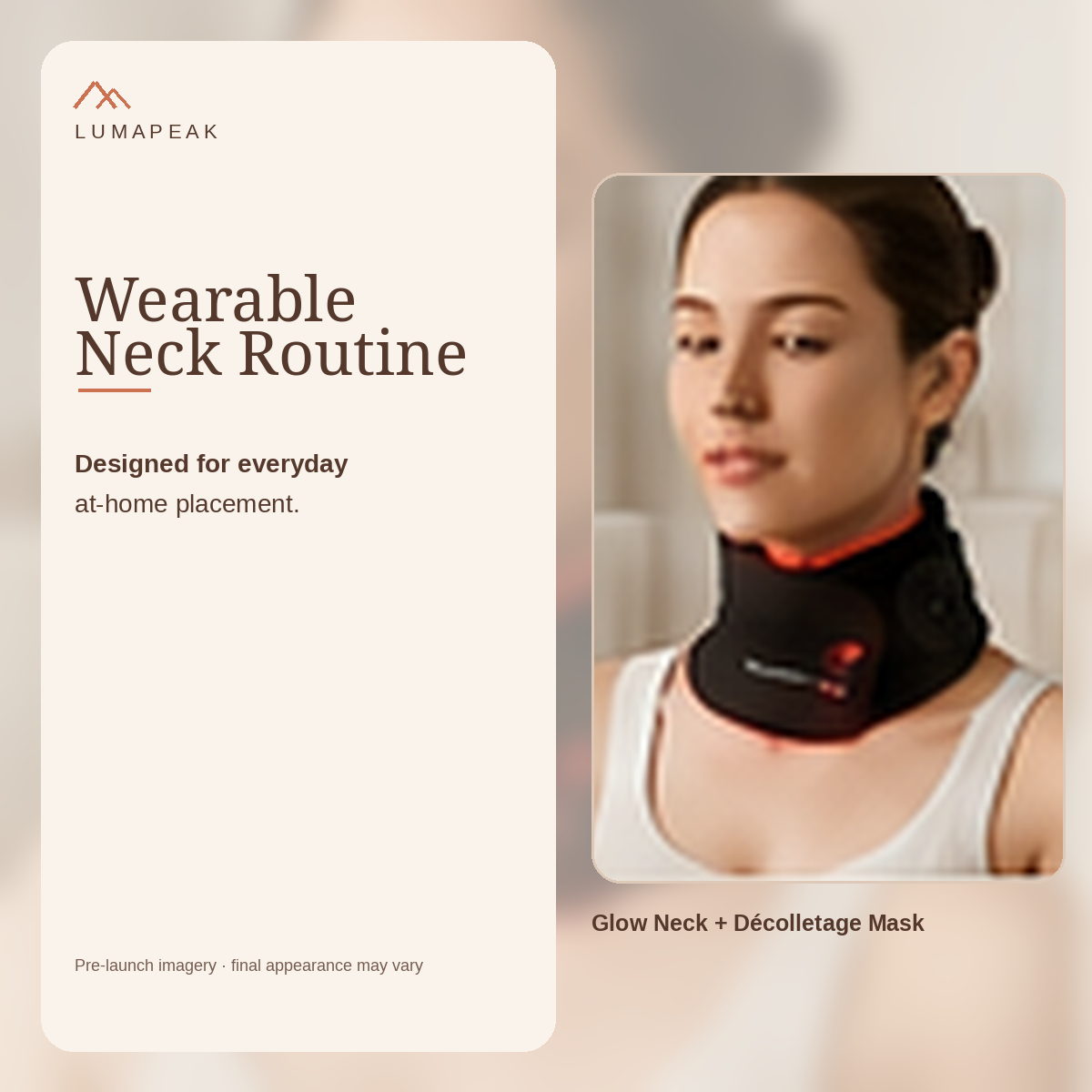 LumaPeak Glow Neck and Décolletage Mask at-home routine