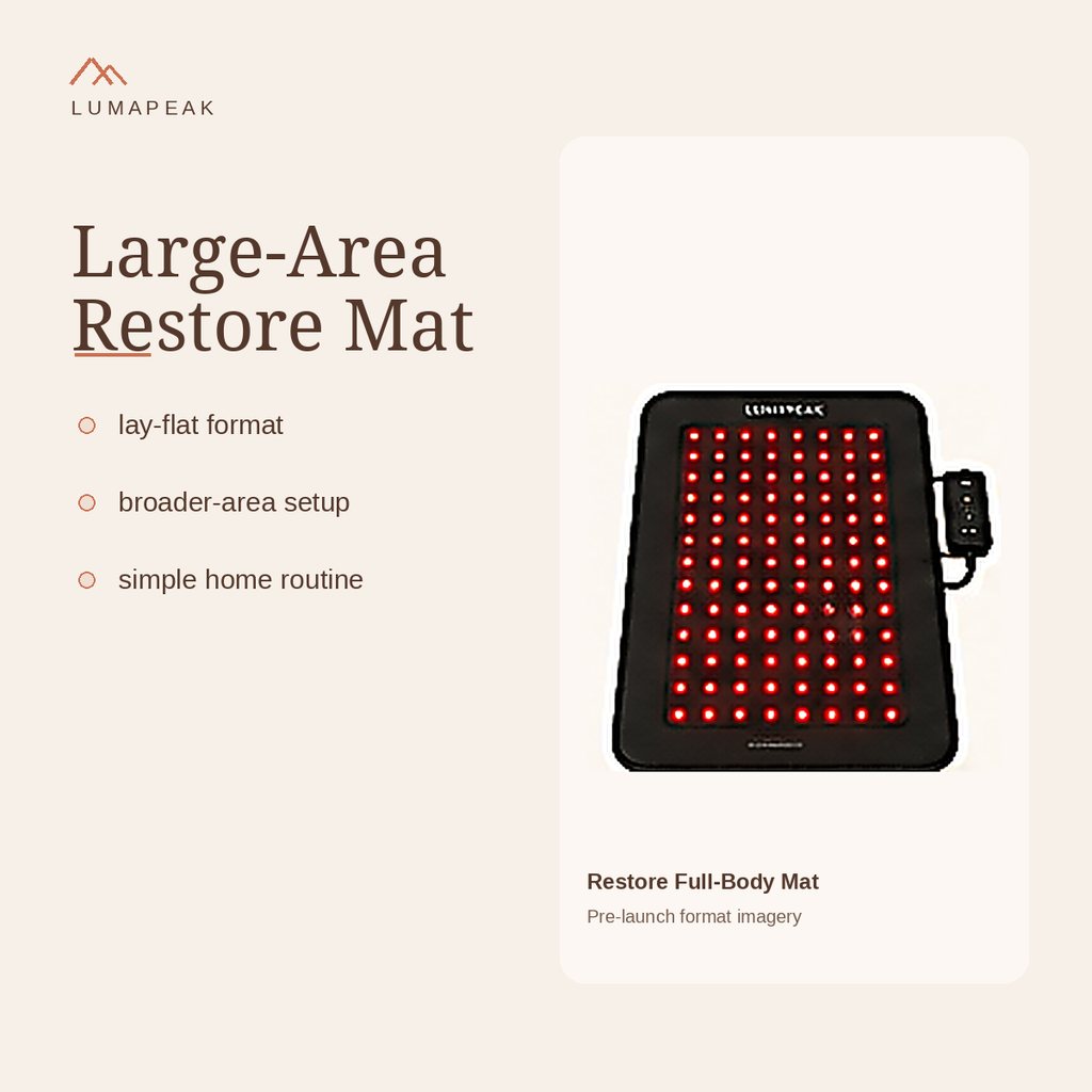 LumaPeak Restore Full-Body Mat large-area lay-flat format