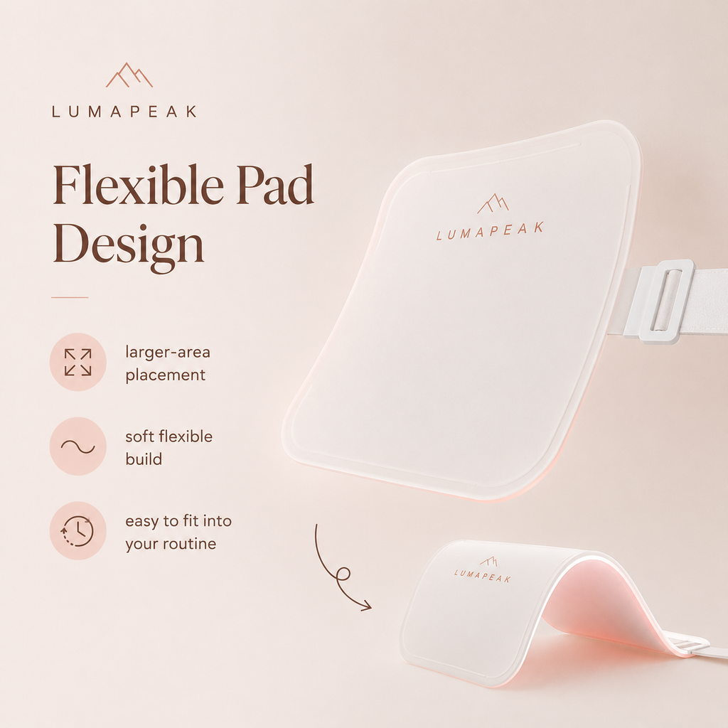 LumaPeak Restore Pad flexible pad design and larger-area placement